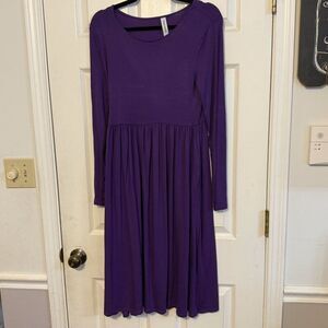 Zenana Outfitters Purple Swing Maxi Dress | NWT | Size Large
